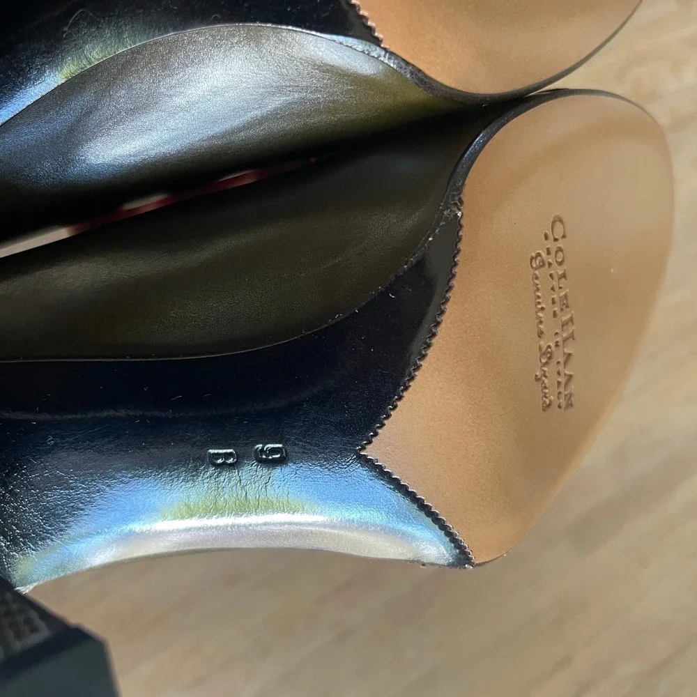 NWOB Cole Haan City Olive Green Leather Lizard Skin Pumps Made in Italy Size 9 B